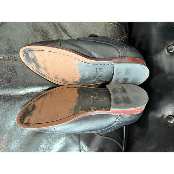 Johnston & Murphy Boys Black Leather Oxford Dress Shoes‎ Size 7M C 24 - Picture 2 of 7